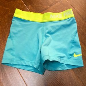 Youth girls size small Nike pro shorts